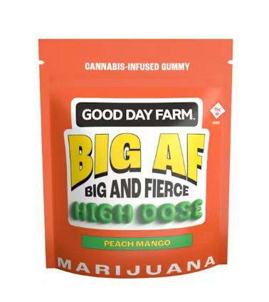 GOOD DAY FARM | BIG AF PEACH MANGO HIGH DOSE | GUMMY | 500MG | HYBRID