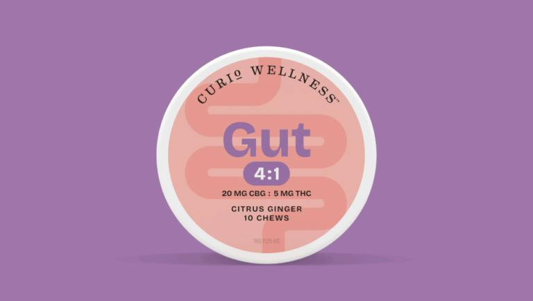 CURIO WELLNESS - GUT - CITRUS COMFORT CHEWS - 4:1 THC:CBG 100MG 20PK