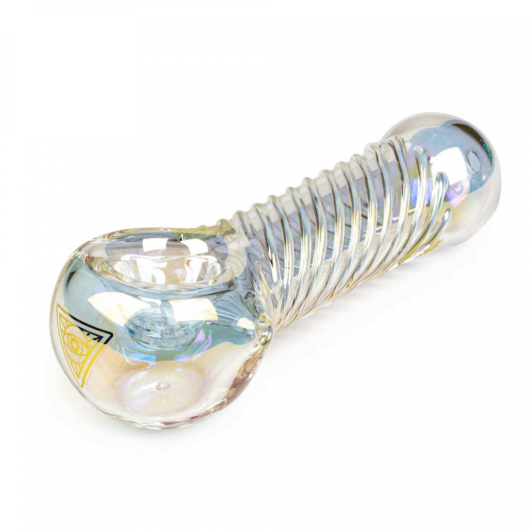 Red Eye Tek 4.5" Rainbow Metallic Terminator Finish Big Twister Hand Pipe W/Built In Screen