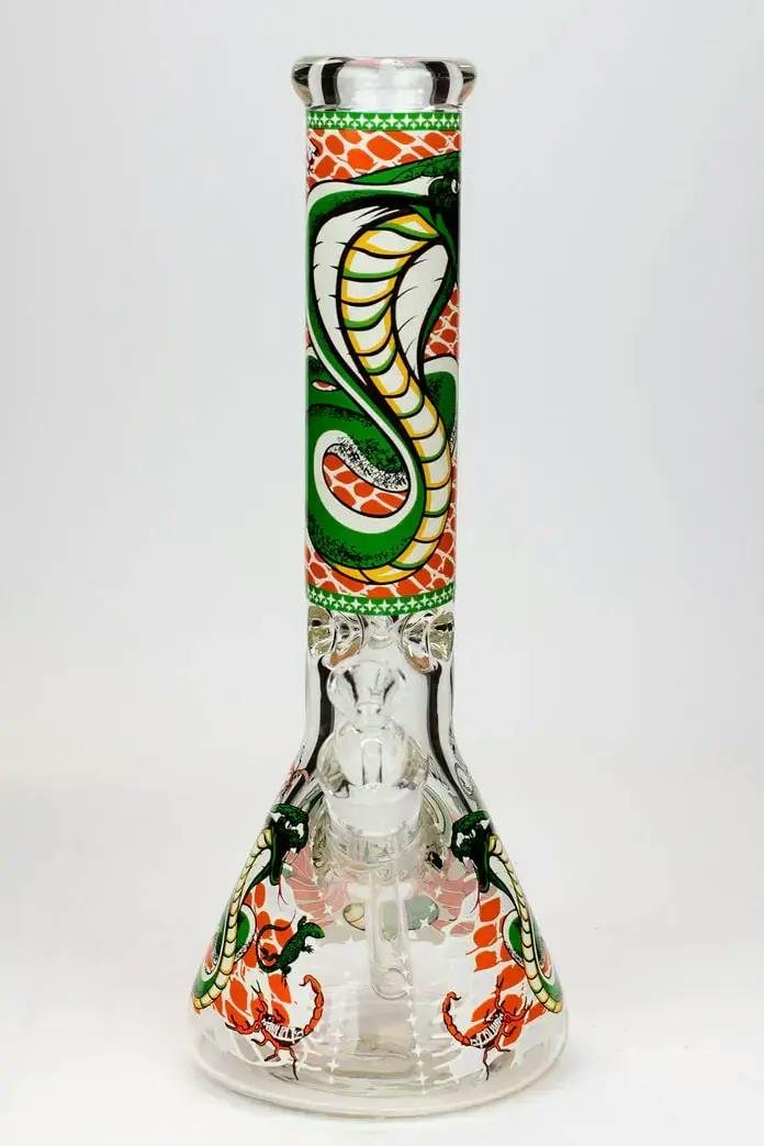 14" King Cobra Glow in the dark 9 mm glass bong