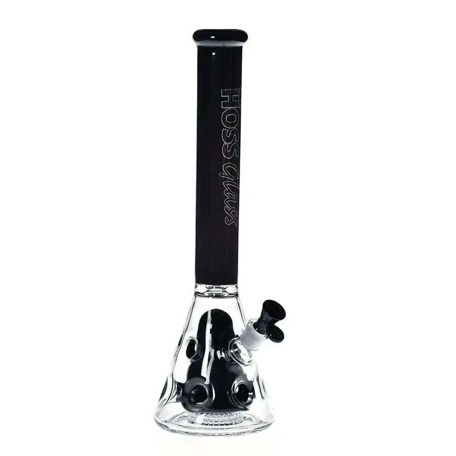 Pyramid Beaker w/ Colored Neck Double Hole Colored Pyramid Perc Carry Box Extra Bowl & Banger by ...