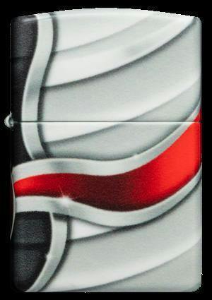 Zippo White Matte Flame Design