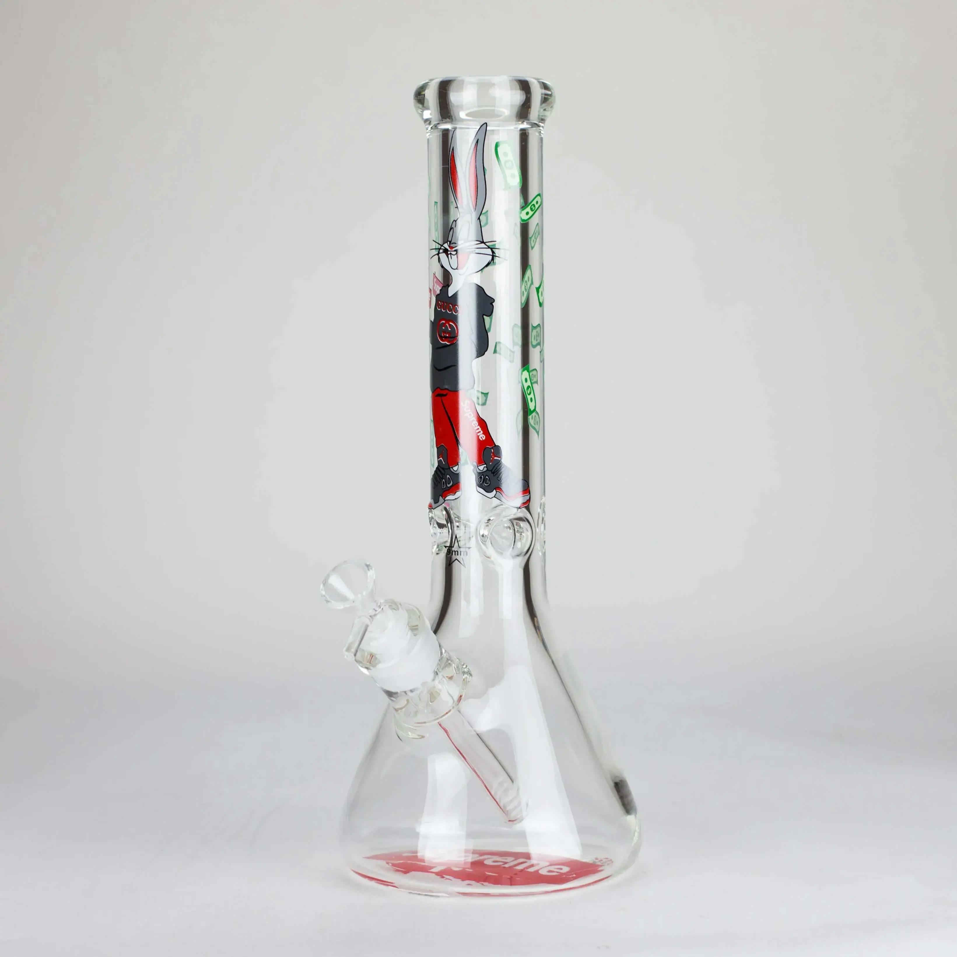 14" Brand 9mm glass water bong - Frog