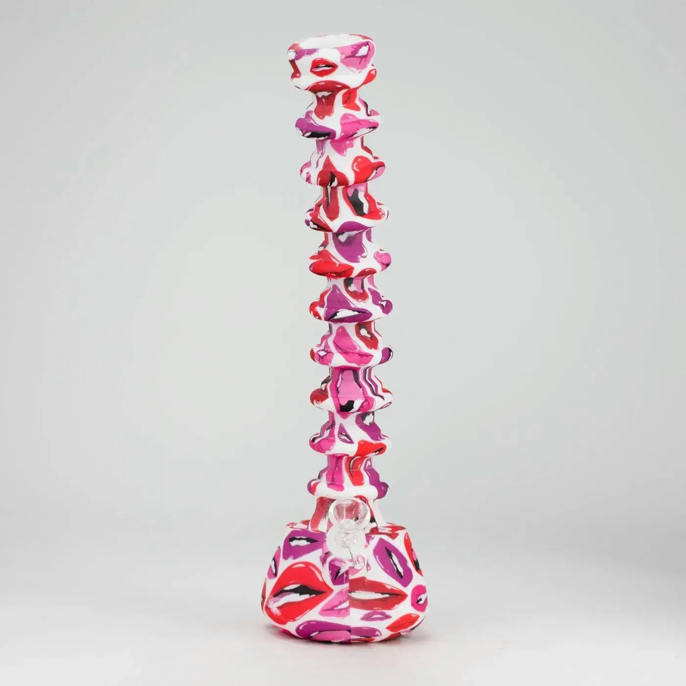 9"-15" extendable silicone water bong - Kisses