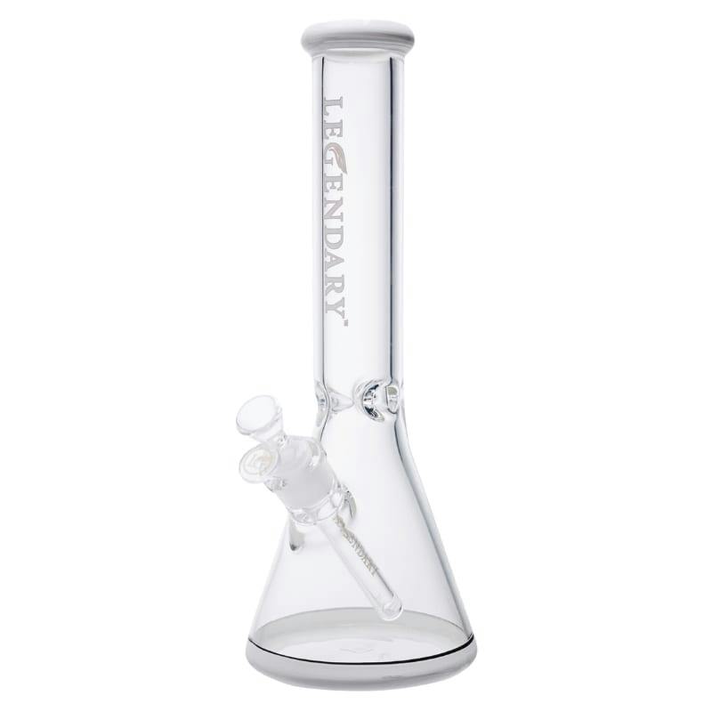 14" 7mm Legendary Coloured Base Beaker - White