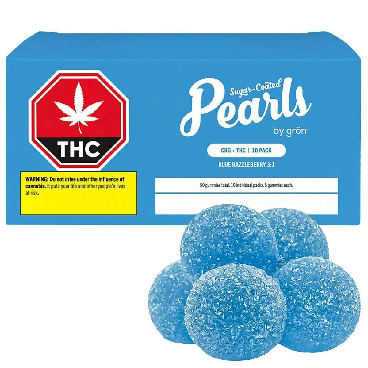 Pearls by Grön - Blue Razzleberry 3:1 CBG/THC - 10x5 Pack