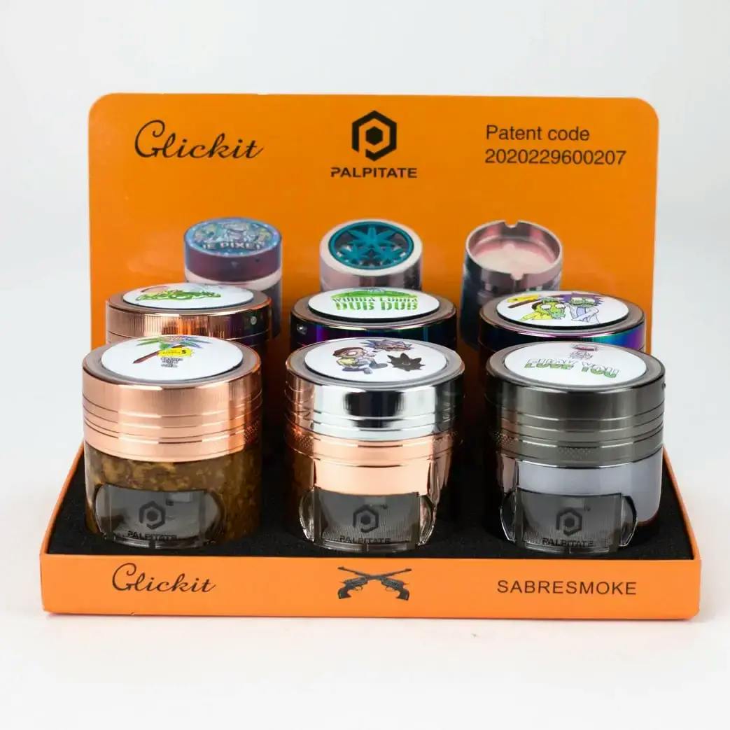 Glickit | 4 Part CNC Herb Grinder Cartoon Design RM