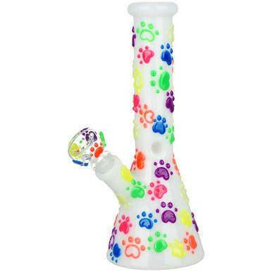 Paws for the Cause Glow in Dark Beaker Water Pipe - 10"