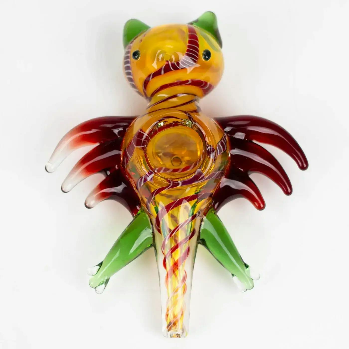 4-3/4" Bat Insideout Glass Smoking Pipe