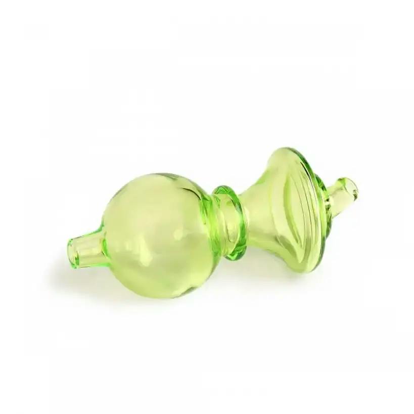 Red Eye Glass | Reversible Carb Cap W/Bubble & Directional Caps - Lime Green
