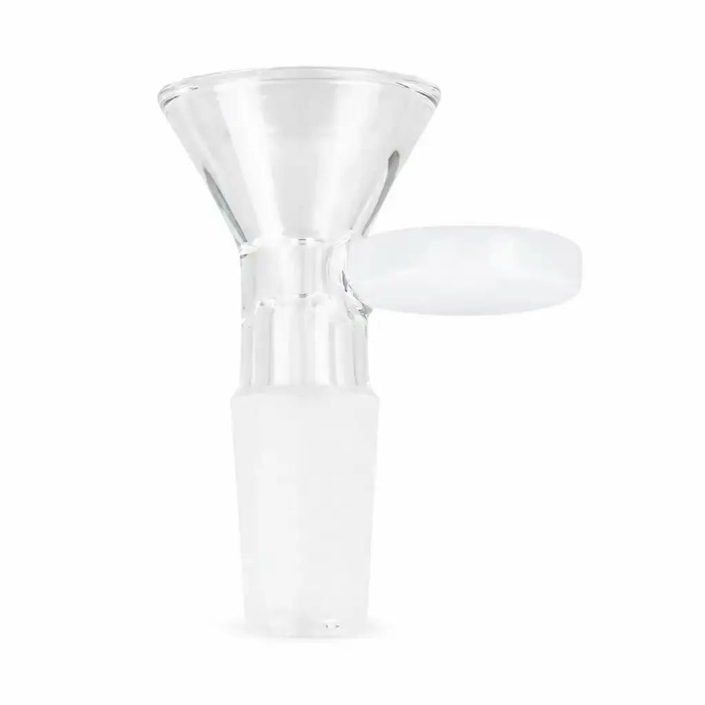 Glass Bowl with Milk White Color Round Handle 14mm