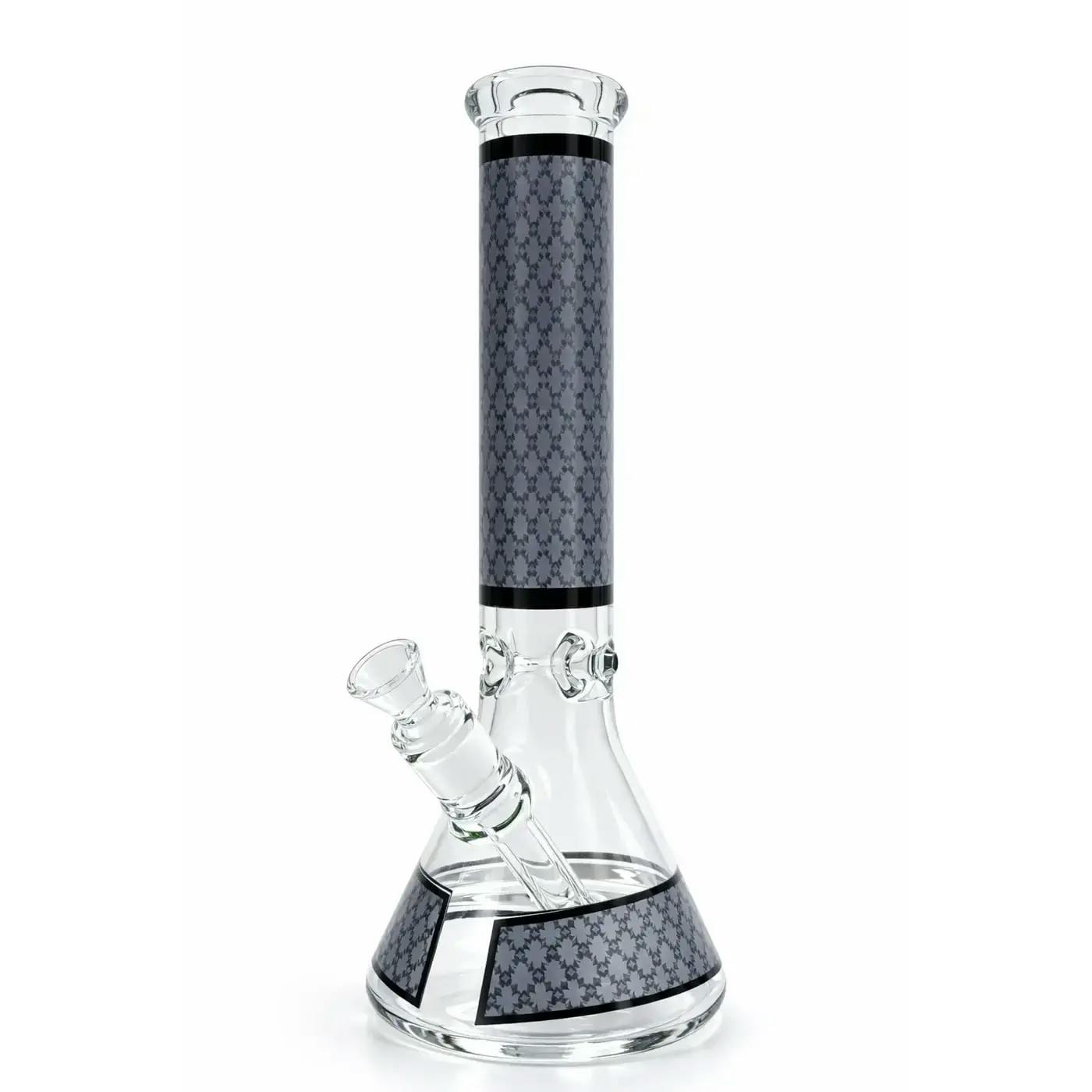 Infyniti 14" Prisim Print beaker 7 mm glass bong - Grey