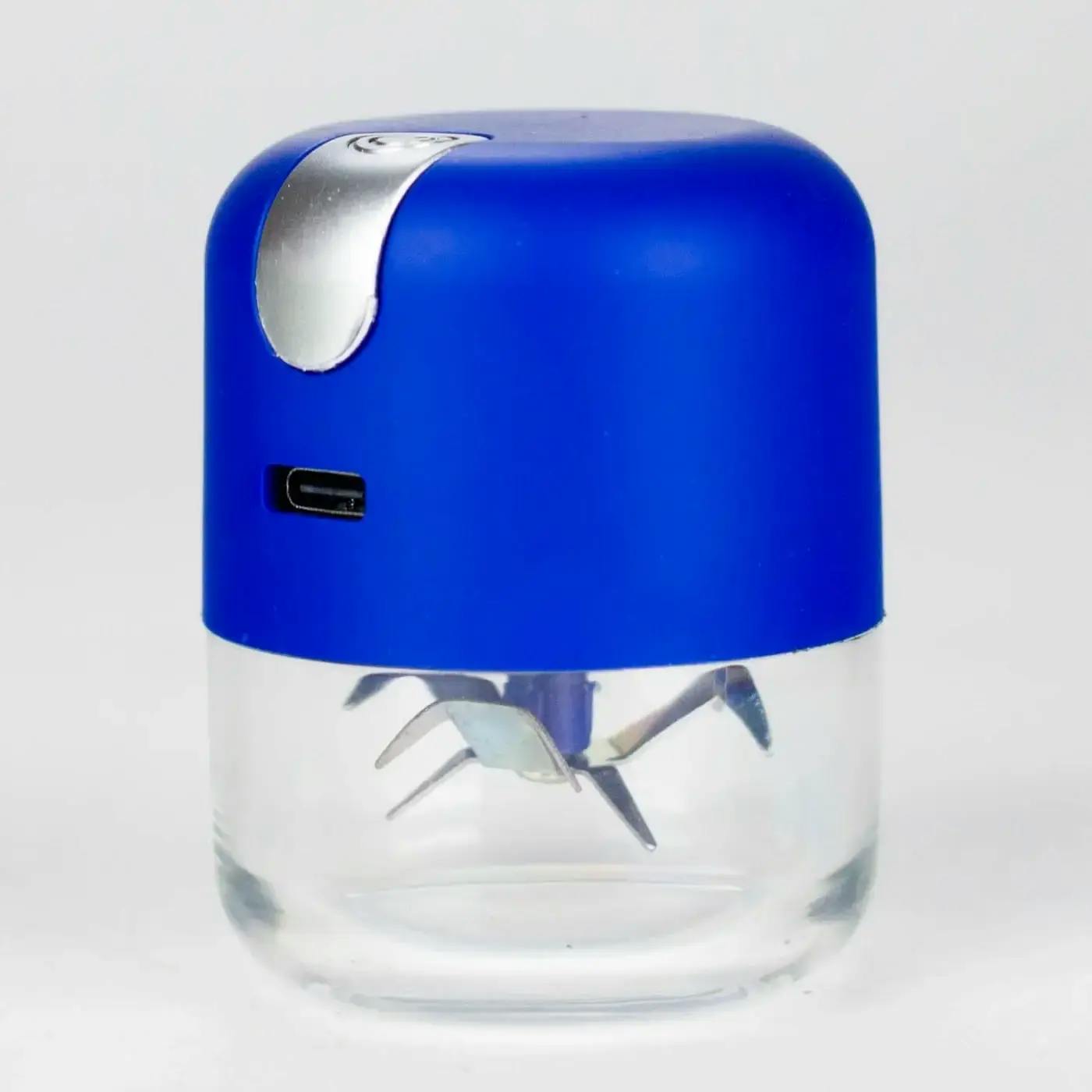 Electric Metal Grinder with USB Charging Cable - Blue