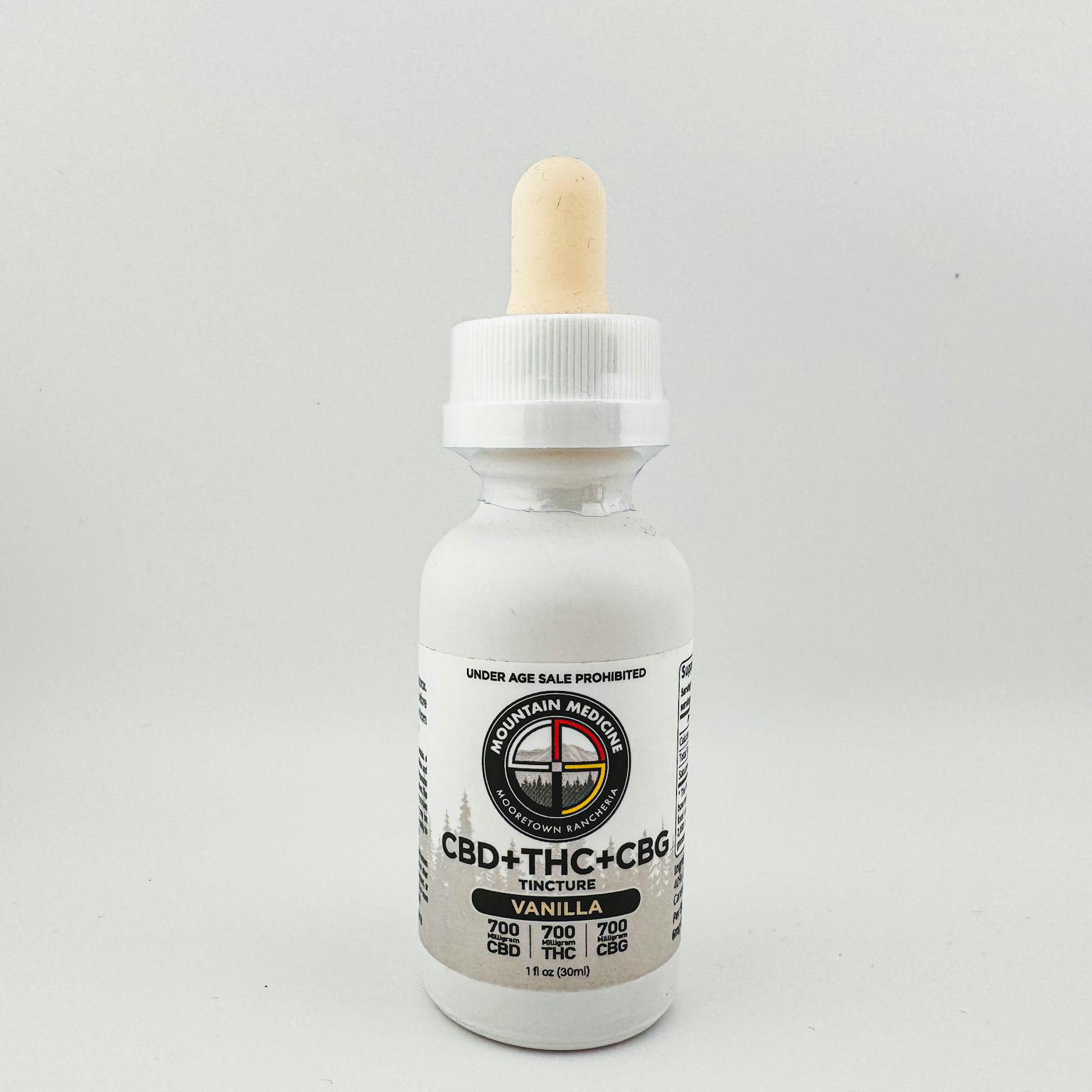 MM CBD+THC+CBG 2100mg Tincture Vanilla at Mountain Medicine