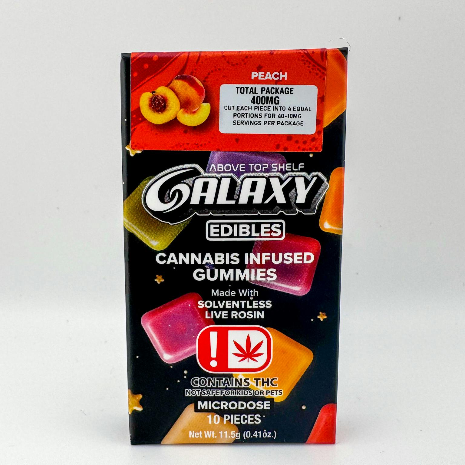 Galaxy 400mg LR Gummy Peach at Mountain Medicine