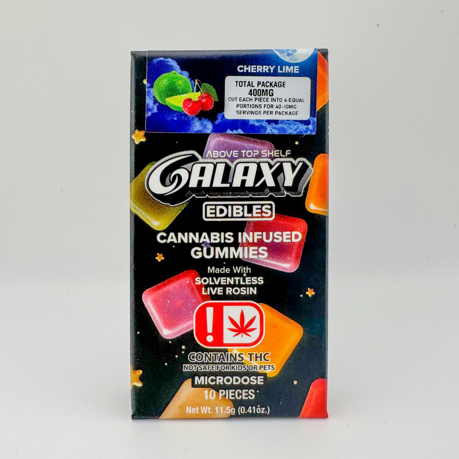 Galaxy 400mg LR gummy Cherry lime at Mountain Medicine