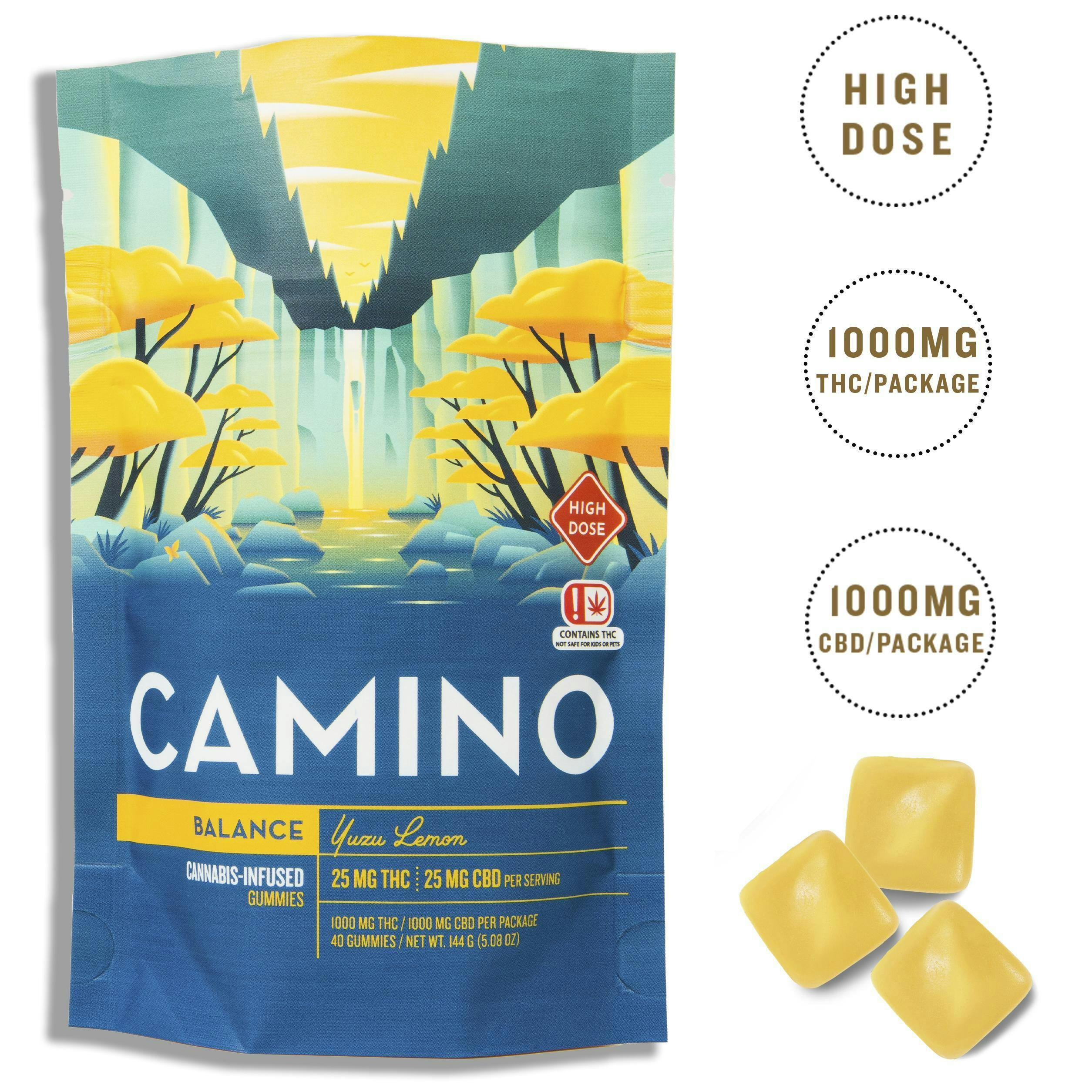 Yuzu Lemon Gummies 1:1 THC:CBD 1,000mg