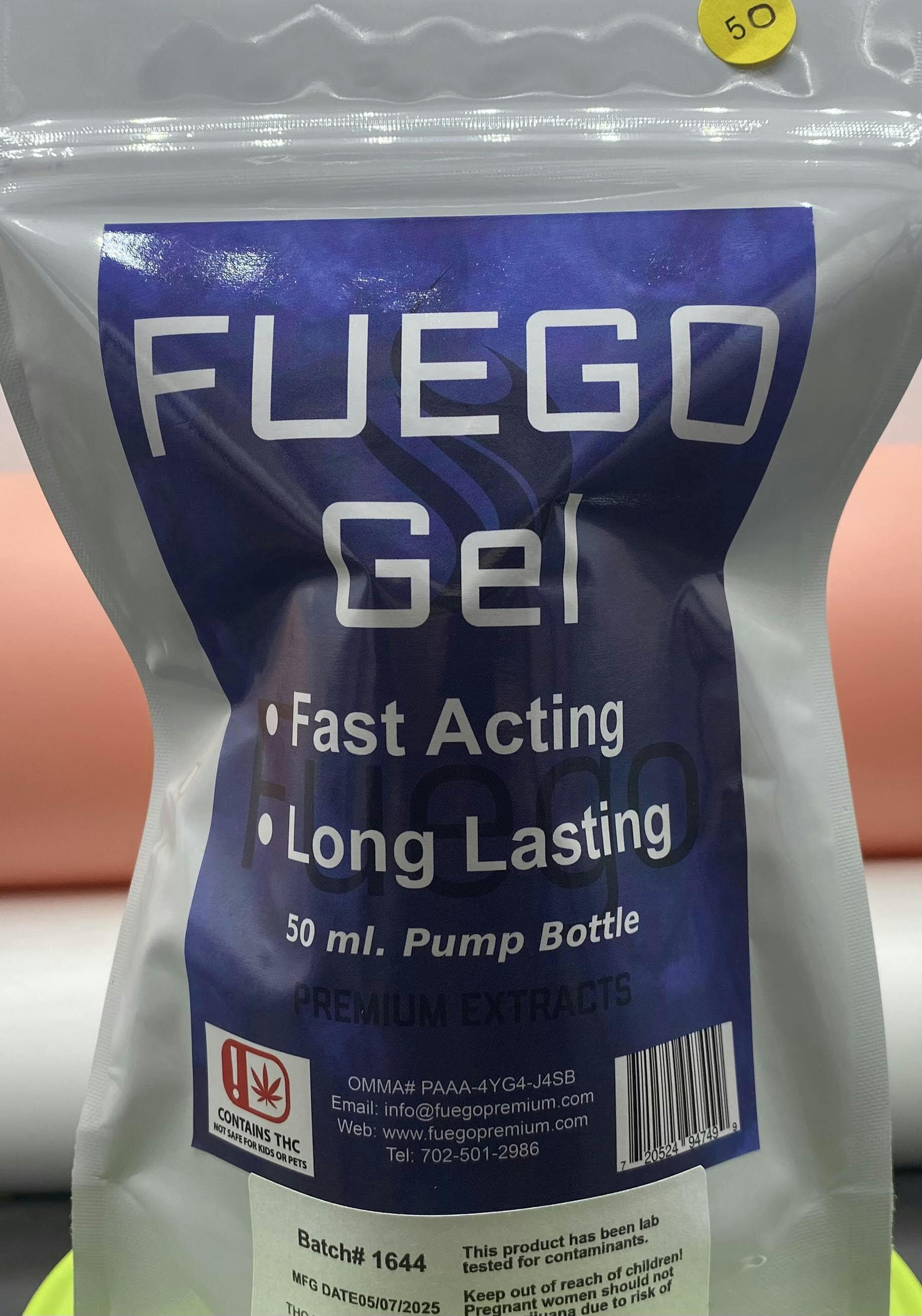 Fuego Gel Fast Pain Relief THC:CBD 1.69 Ounces