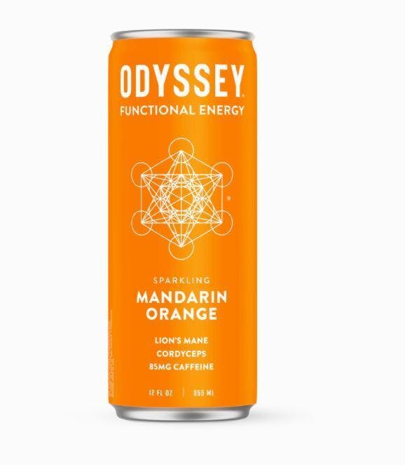 Odyssey Mandarin Orange Lion's Mane and Cordyceps Beverage 12oz