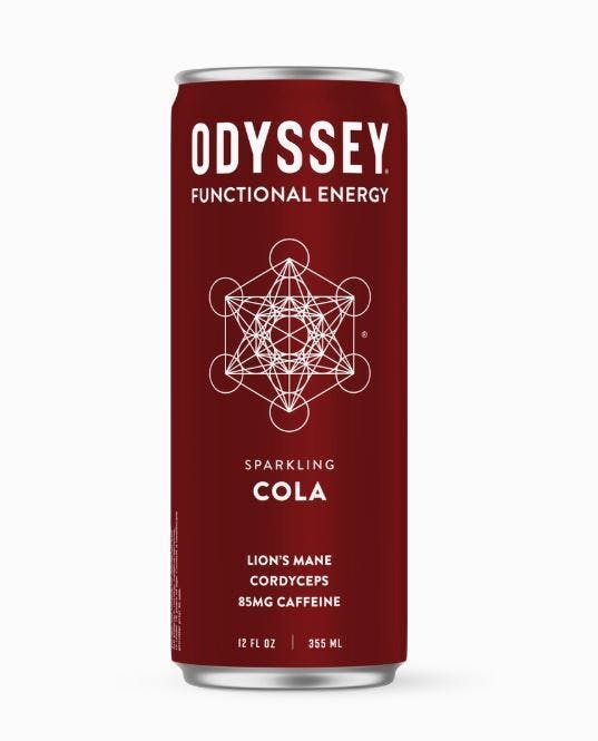 Odyssey Lion's Mane and Cordyceps Sparkling Cola 12 oz