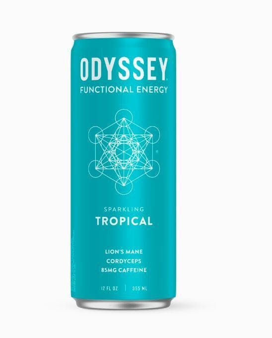 Odyssey Tropical Lion's Mane and Cordyceps Beverage 12oz