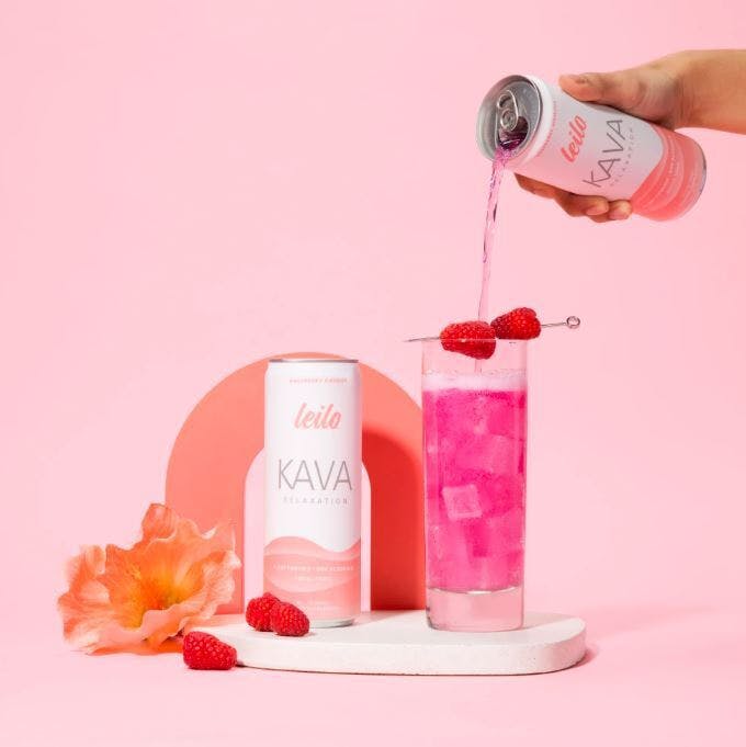 Leilo Kava Raspberry Hibiscus Tonic 12oz