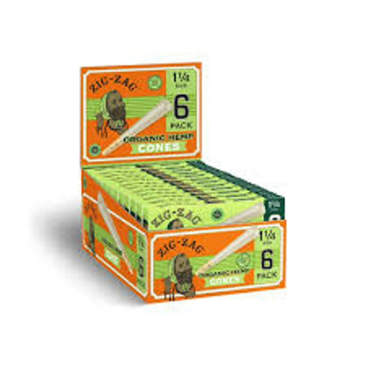 Zig Zag Organic Hemp Cones 1 1/4"