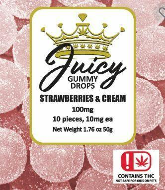 Juicy Strawberries & Cream Gummies 100mg