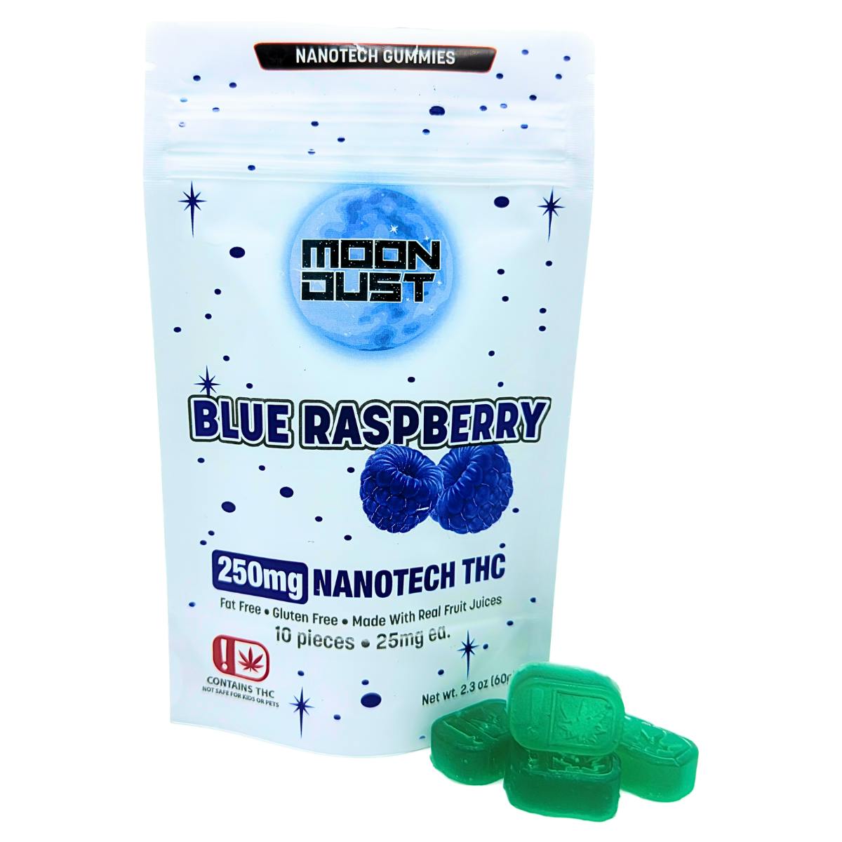 Moon Dust Distillate Gummies - Blue Raspberry 1,000mg