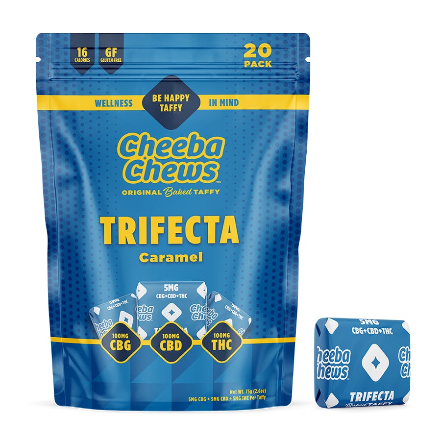 Cheeba Caramel 1:1:1 Trifecta 100mg THC | 100mg CBD | 100mg CBG