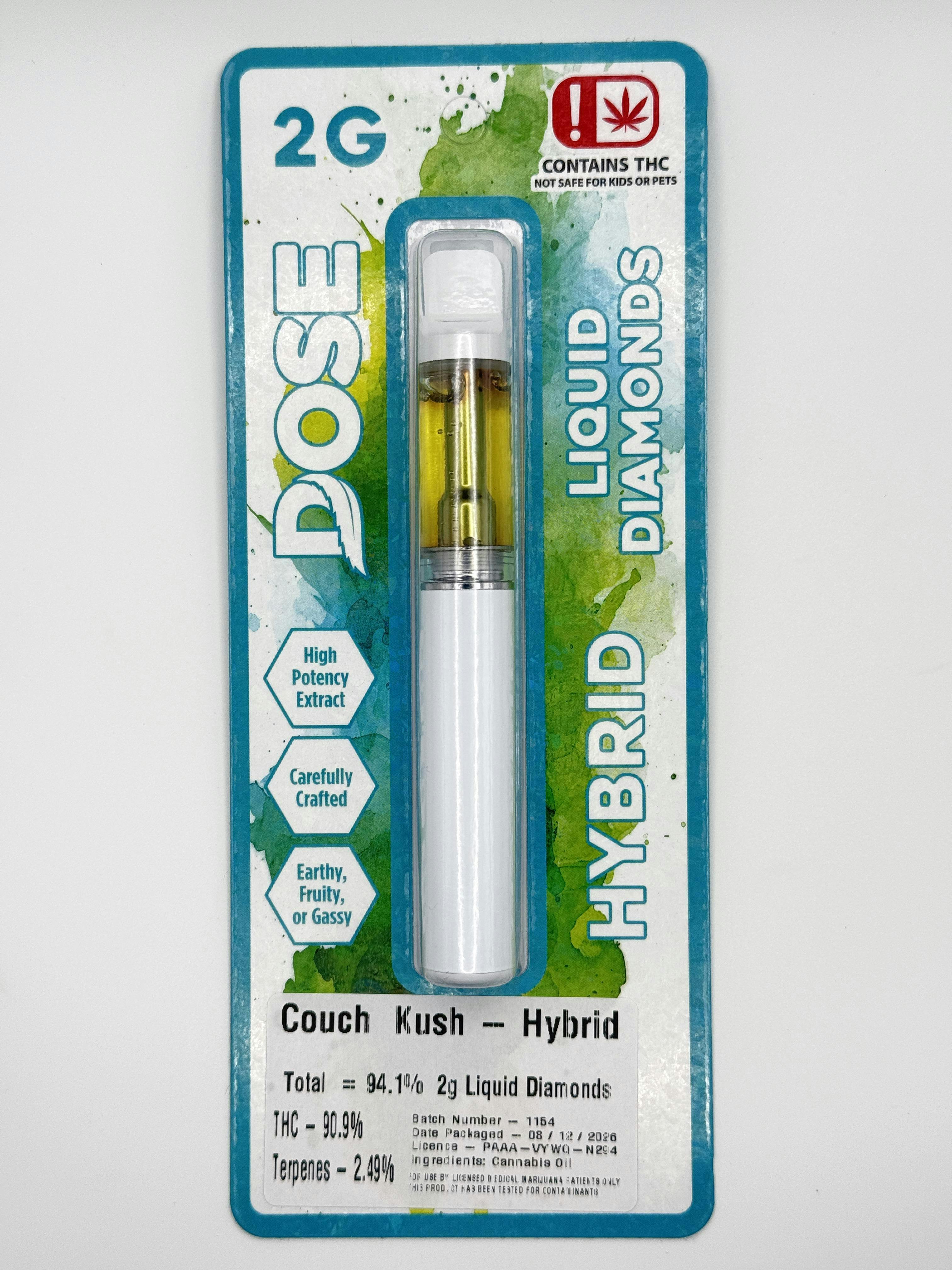 DOSE Liquid Diamonds Couch Kush Disposable Vape 2g