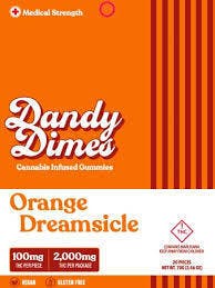 Dandy Dimes Orange Dreamsicle Gummies - 2000mg (I)