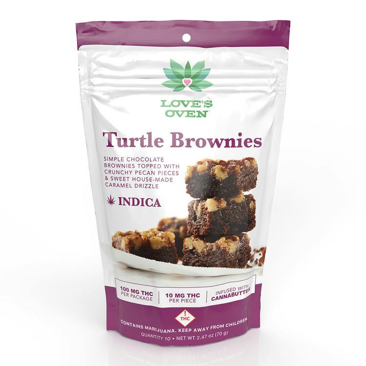 Loves Oven Turtle Brownies Indica (100mg) - REC