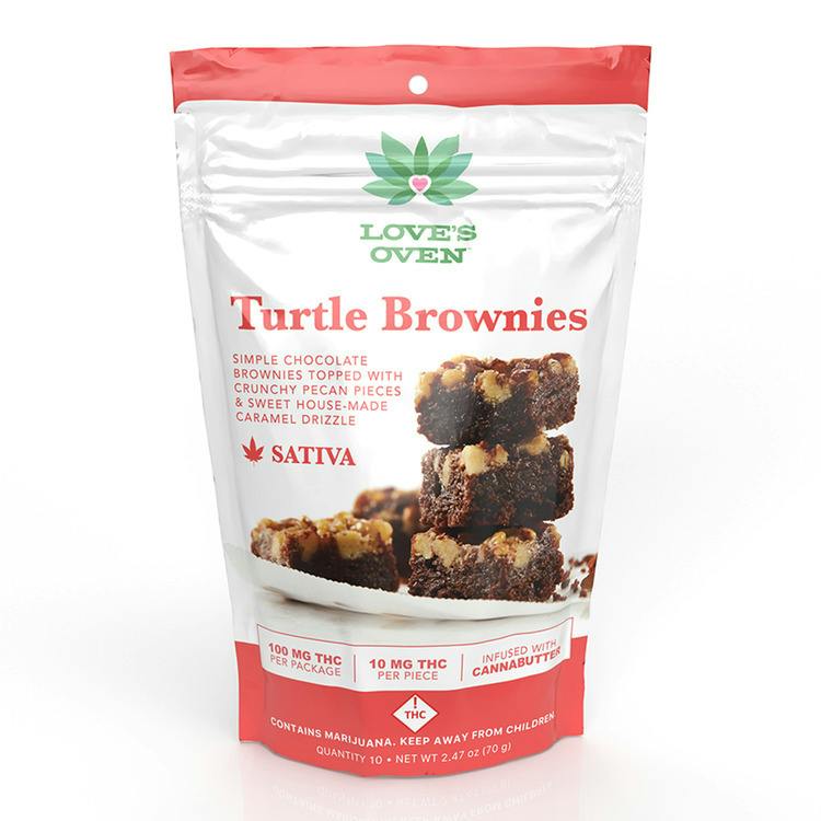 Loves Oven Turtle Brownies Sativa (100mg) - REC