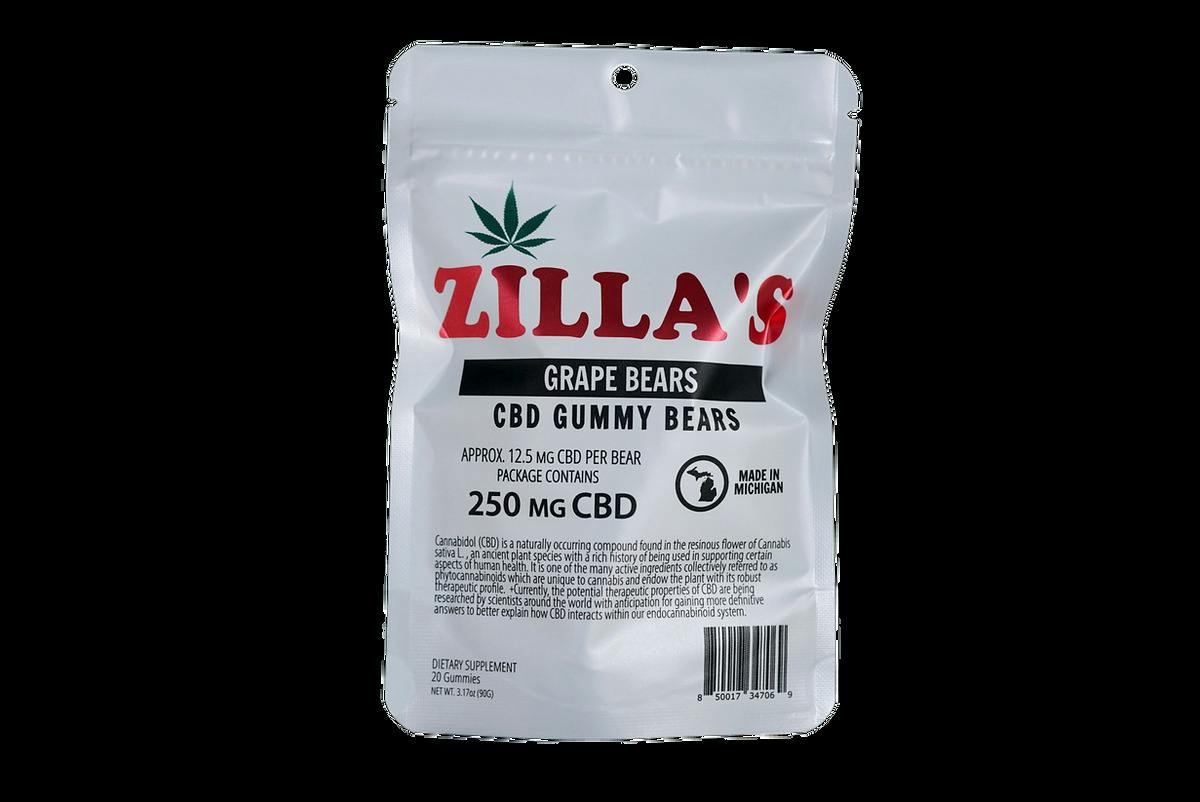 Zilla's | Grape Bears | 250mg CBD Gummy Bears
