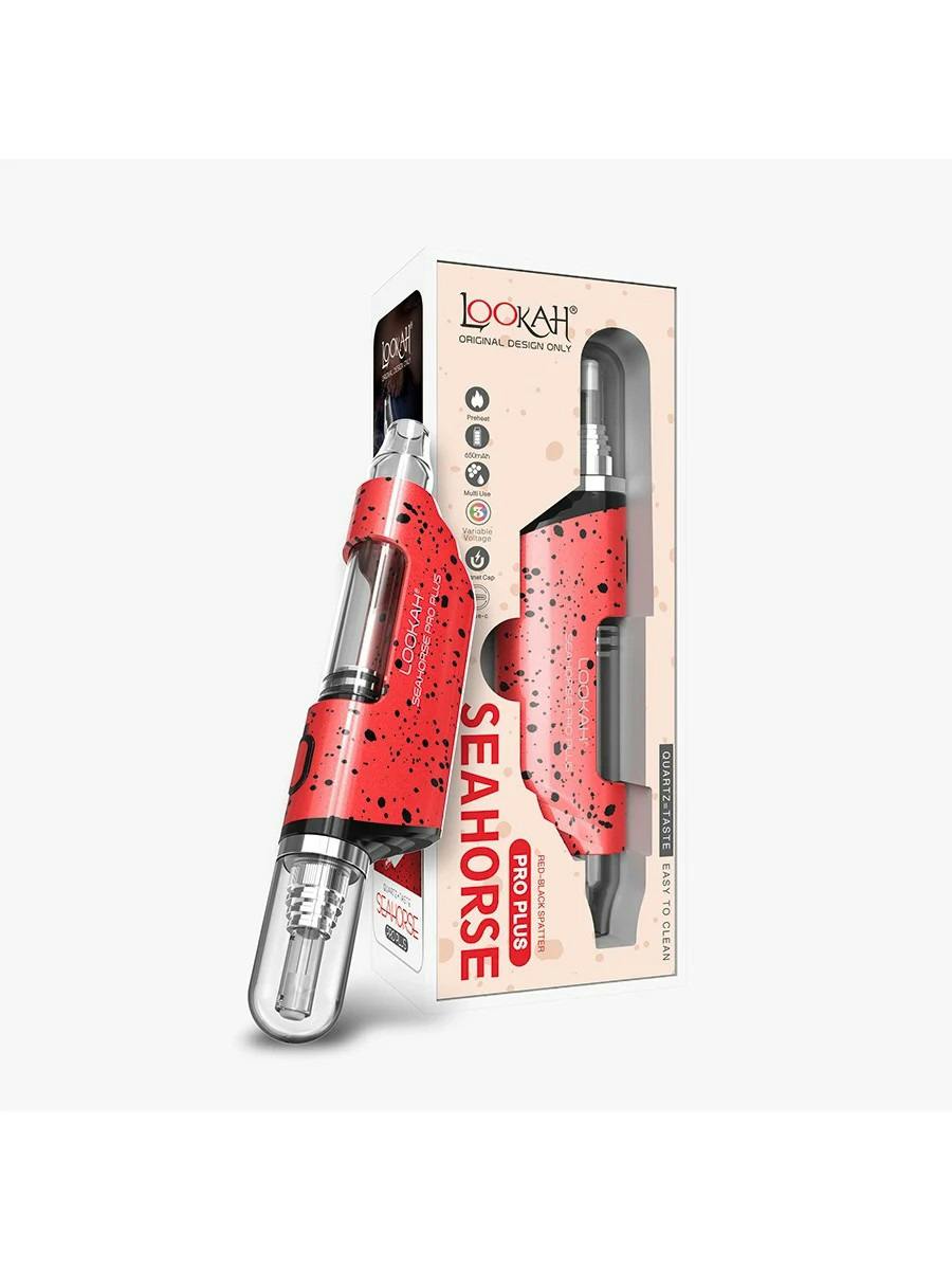 Lookah | Seahorse Pro-Plus | Red & Black Splatter