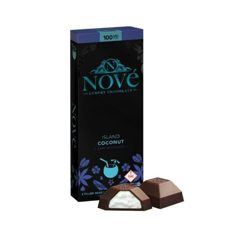 Nove Island Coconut Chocolate Bar 100mg