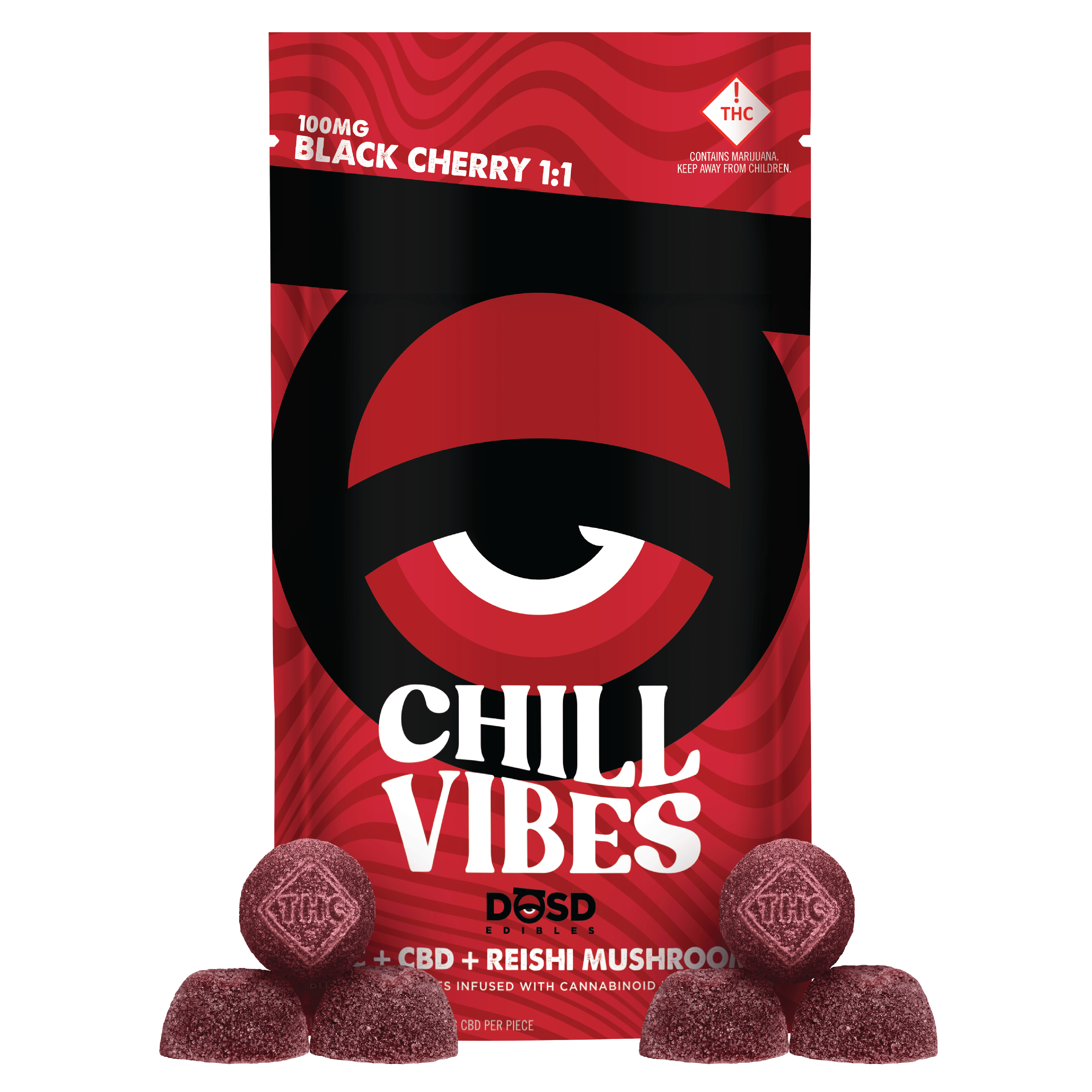 DŌSD Edibles - 100mg Chill Vibes + CBD - Black Cherry