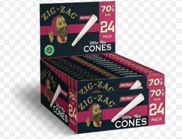 Zig Zag | 70's Ultra Thin Mini Cones 8PK