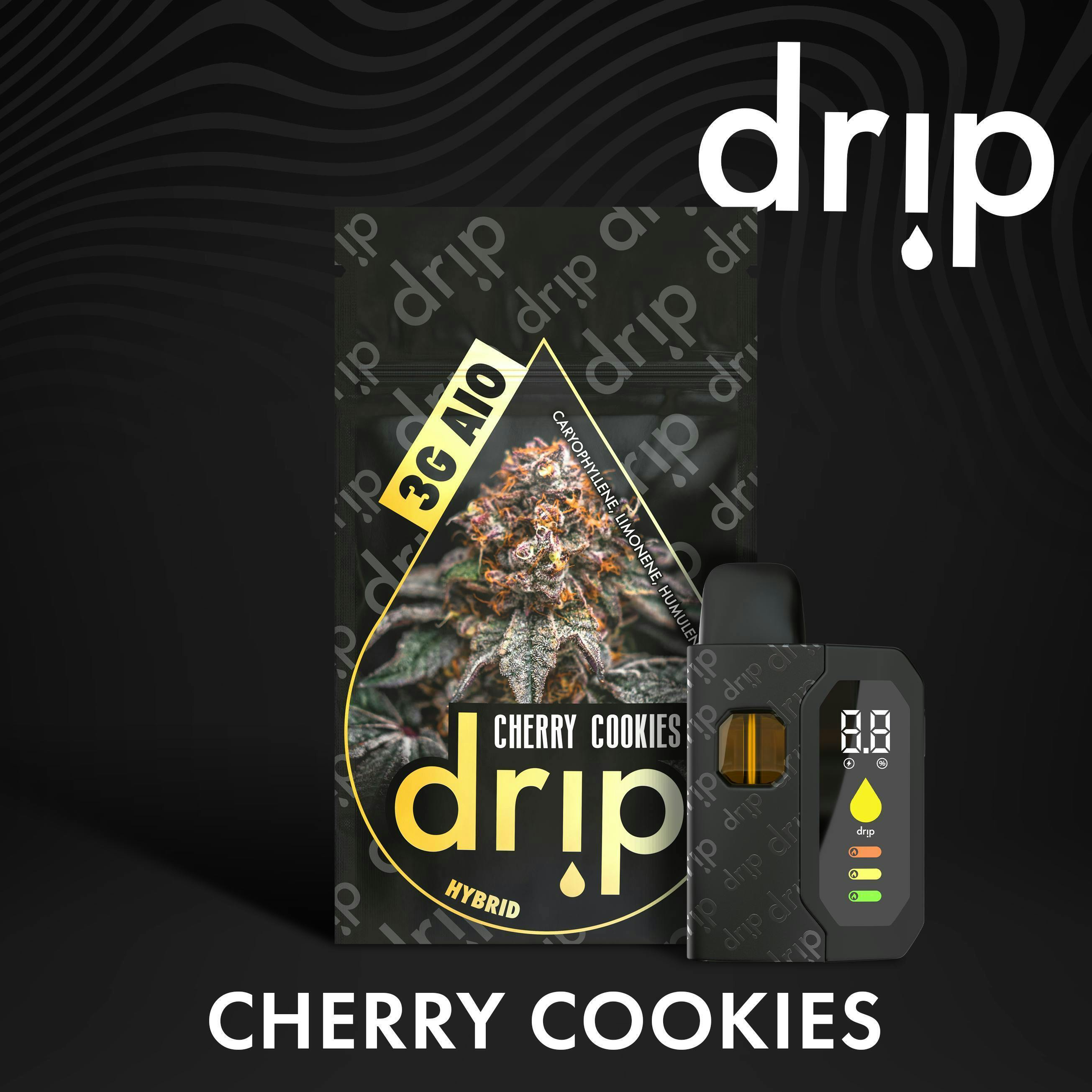 Drip - 3g AIO - Cherry Cookies (H) cannabis product