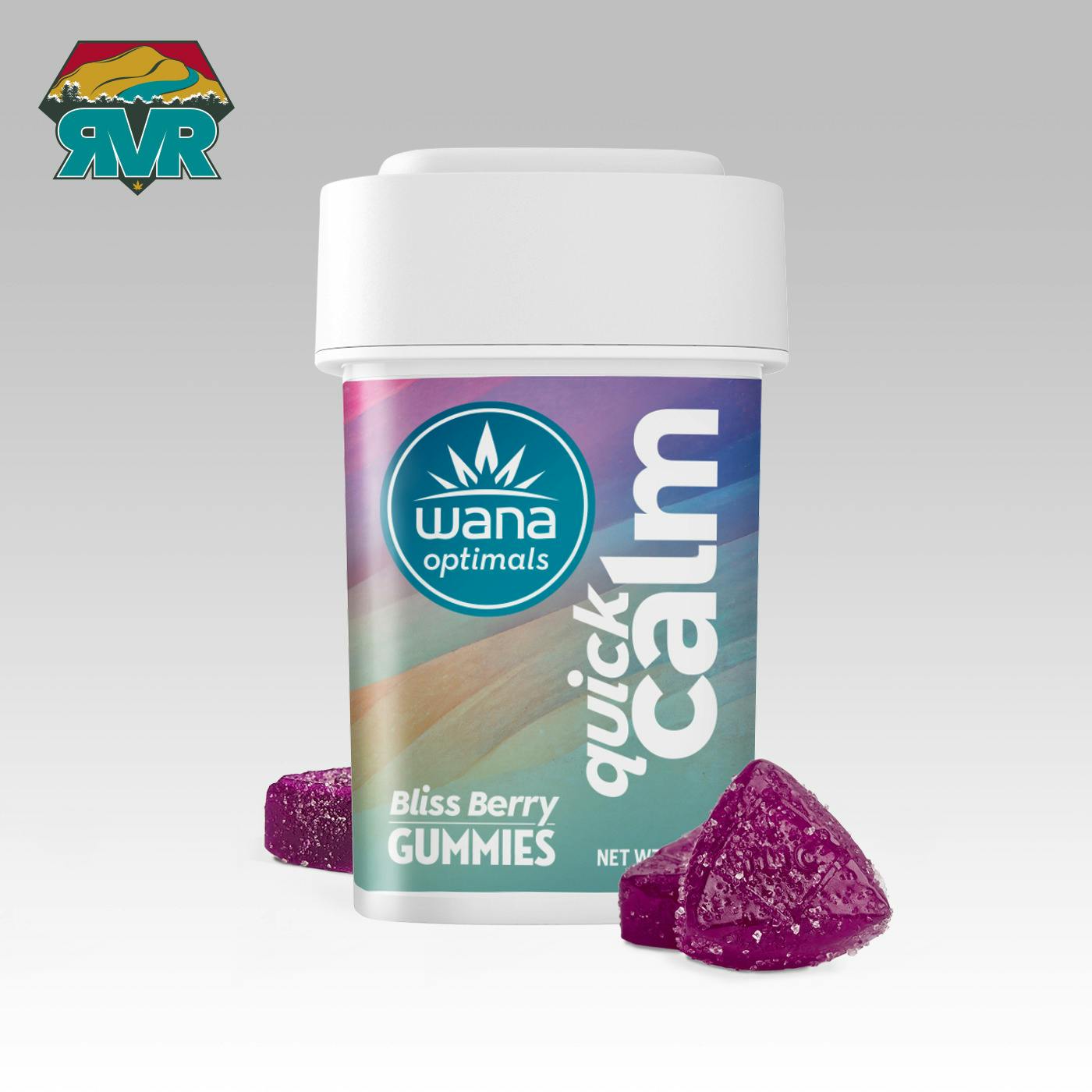 Wana: Quick Gummies | Calm Bliss Berry 1:10:10 | 10mg THC : 100mg CBD : 100mg CBG | 10pk