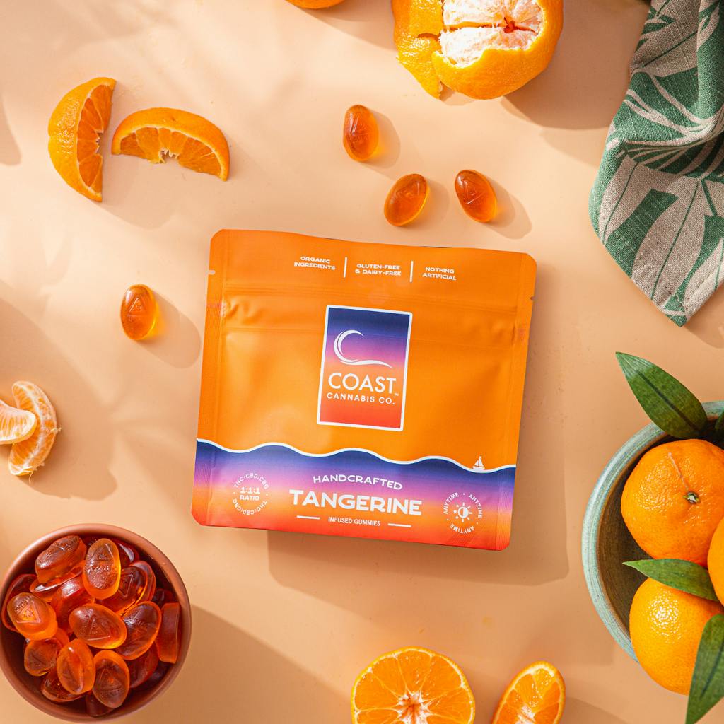 Coast Cannabis Tangerine 5:5:5 CBG:CBD:THC Gummy 100mg [20pk]