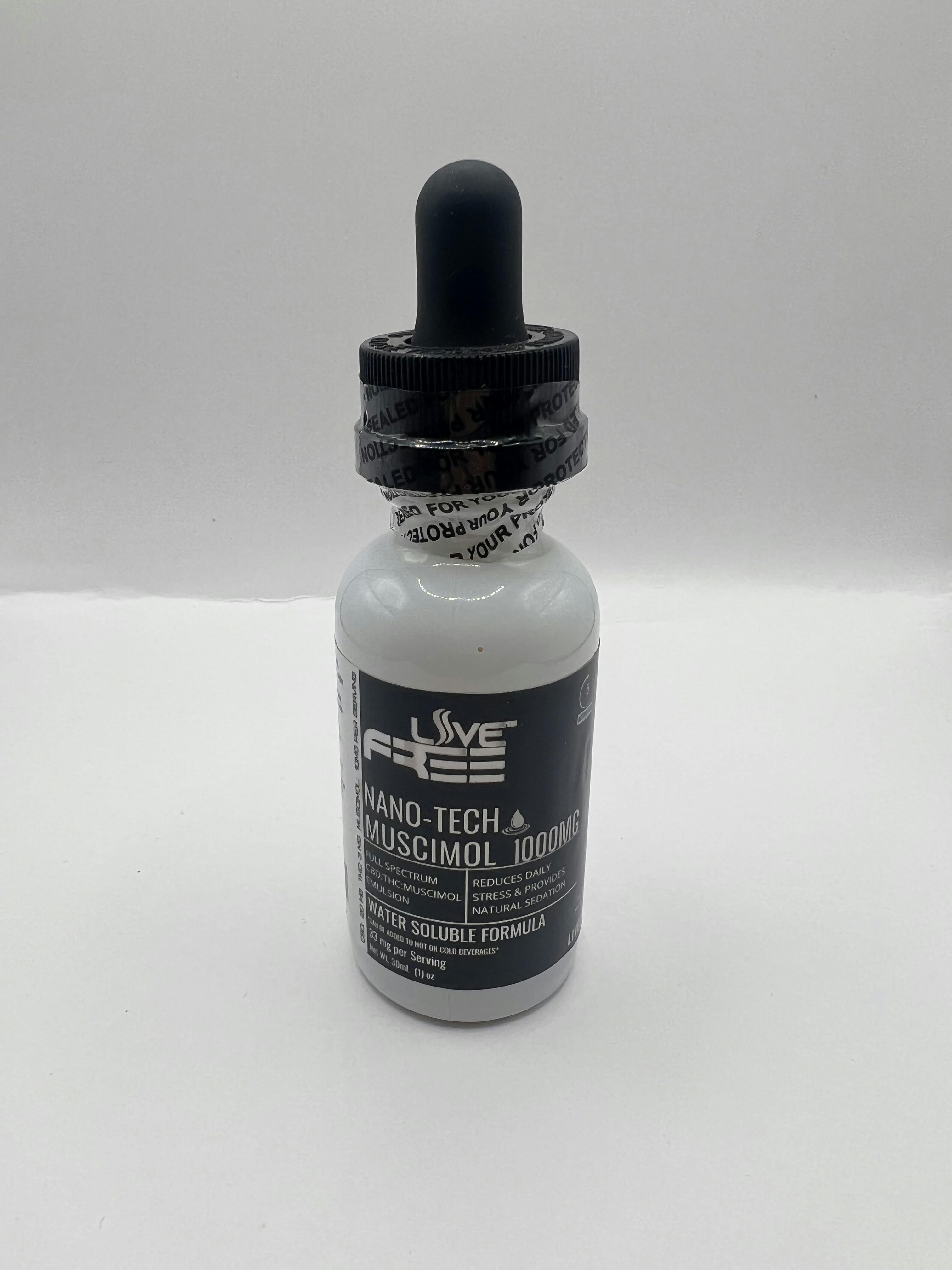 Live Free- Nano-Tech Muscimol WS Tincture- 1000mg