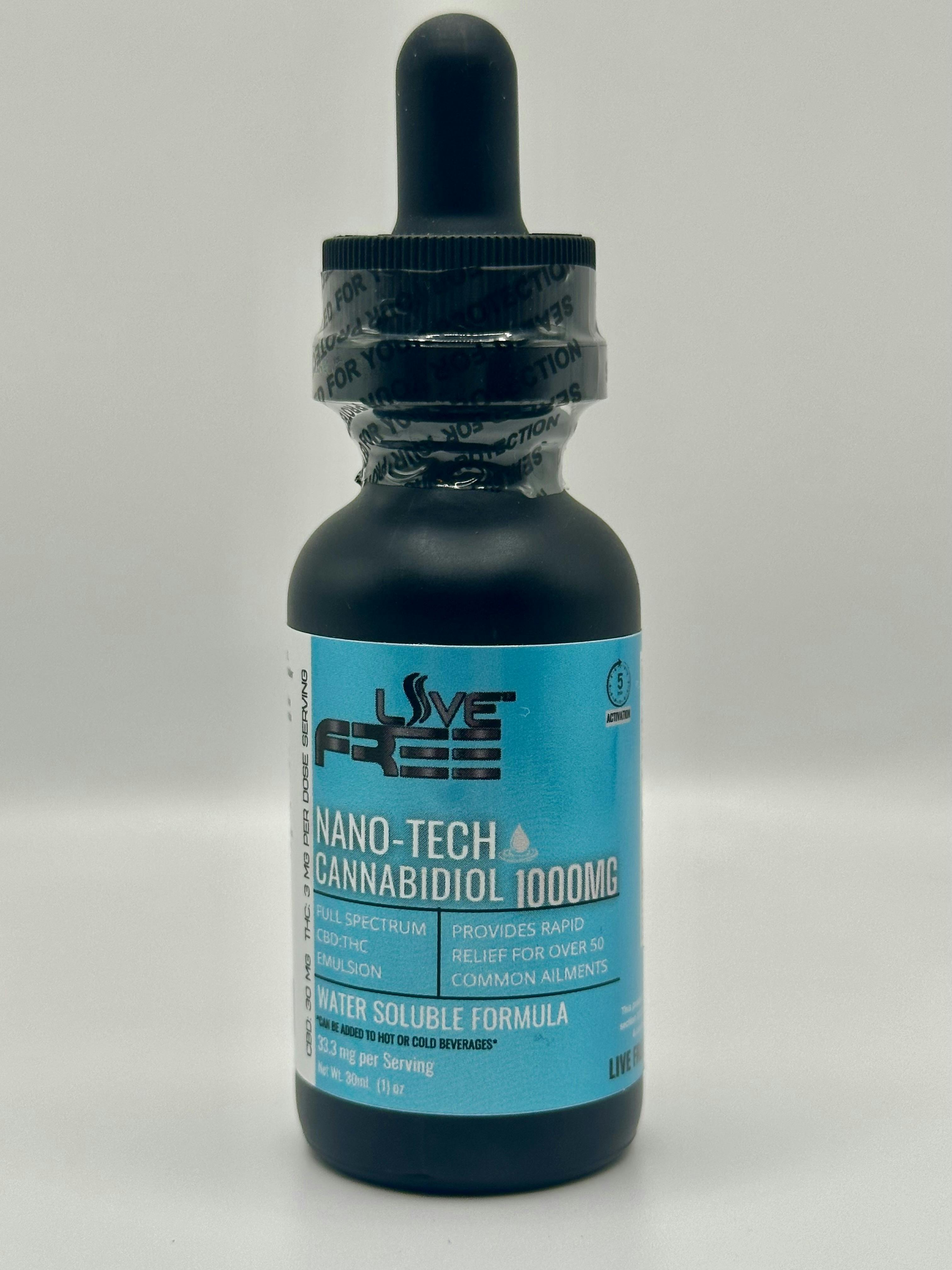 Live Free- Nano Water Soluble- Full Spec 1000mg