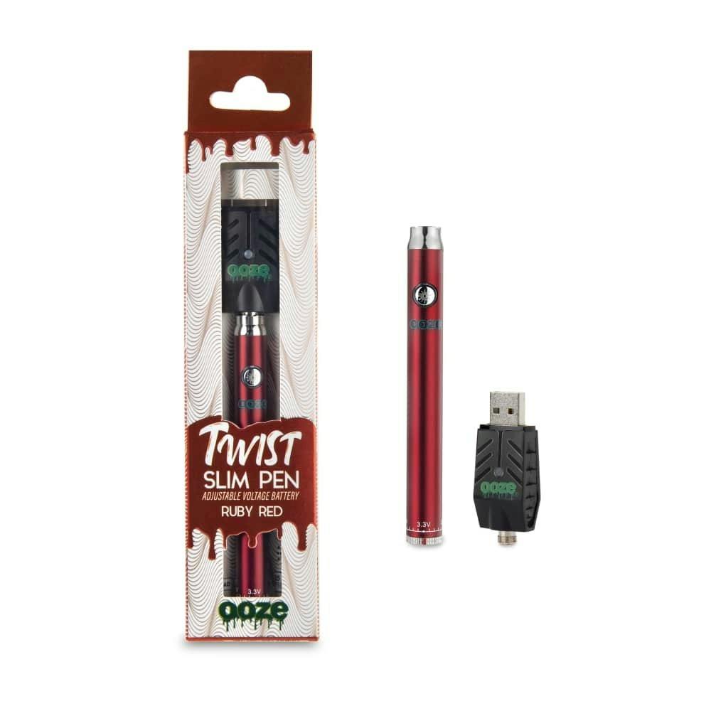 Ooze - 320mAh Slim Twist 510 Thread Battery - Ruby Red