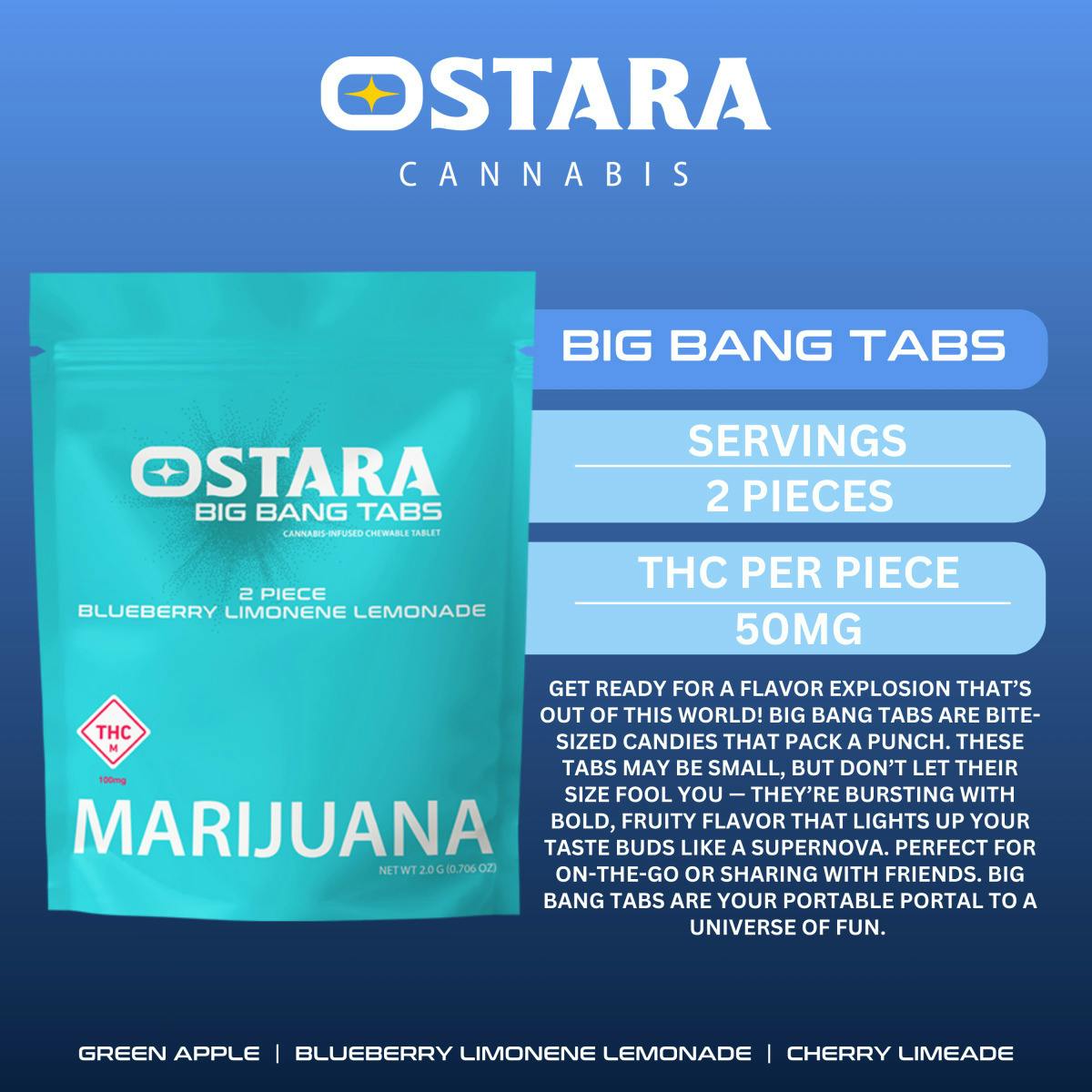 Big Bang Tabs - Blueberry Lemonade (Hybrid) Candied Tablets 2pk