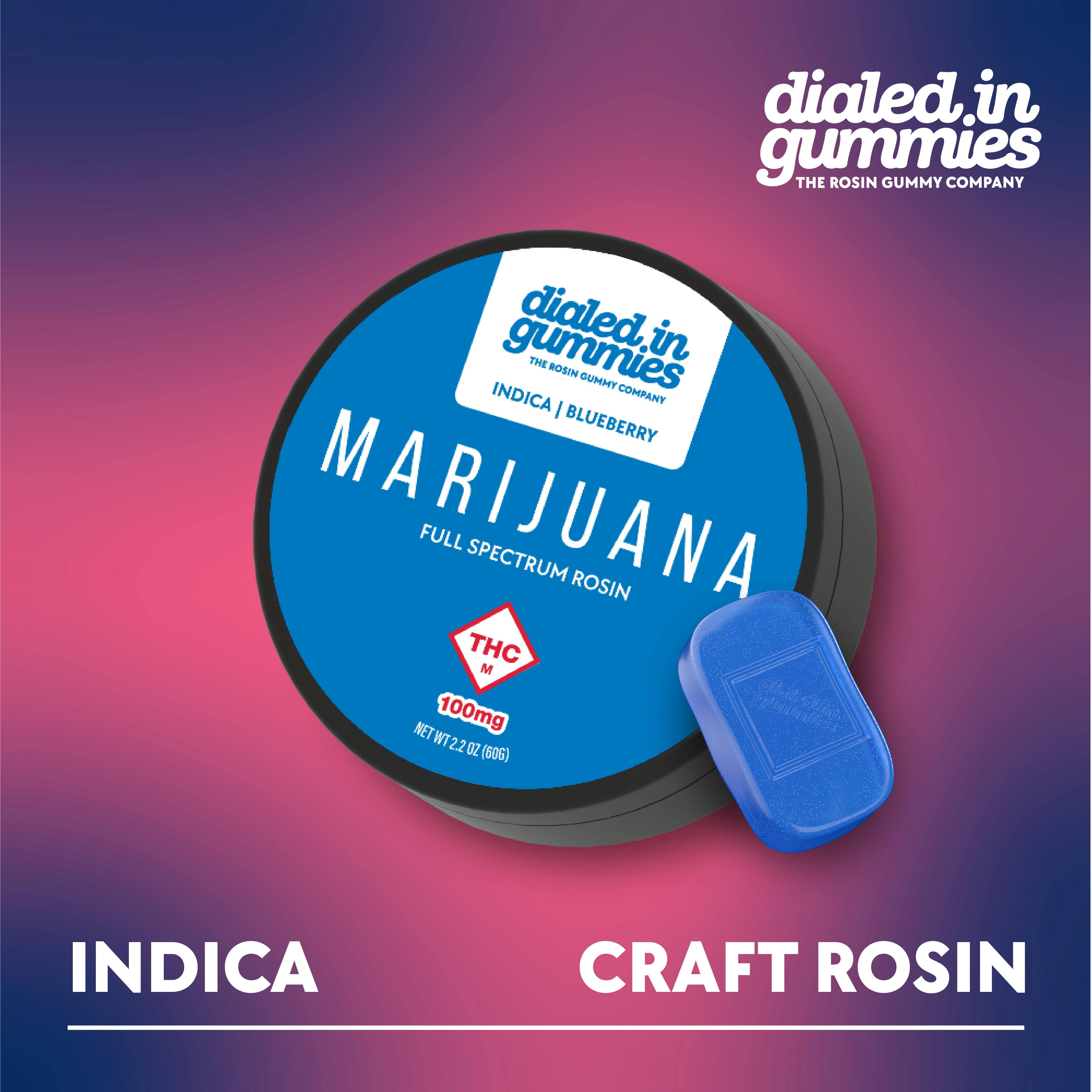 Blueberry (Indica) Rosin Gummies 10pk