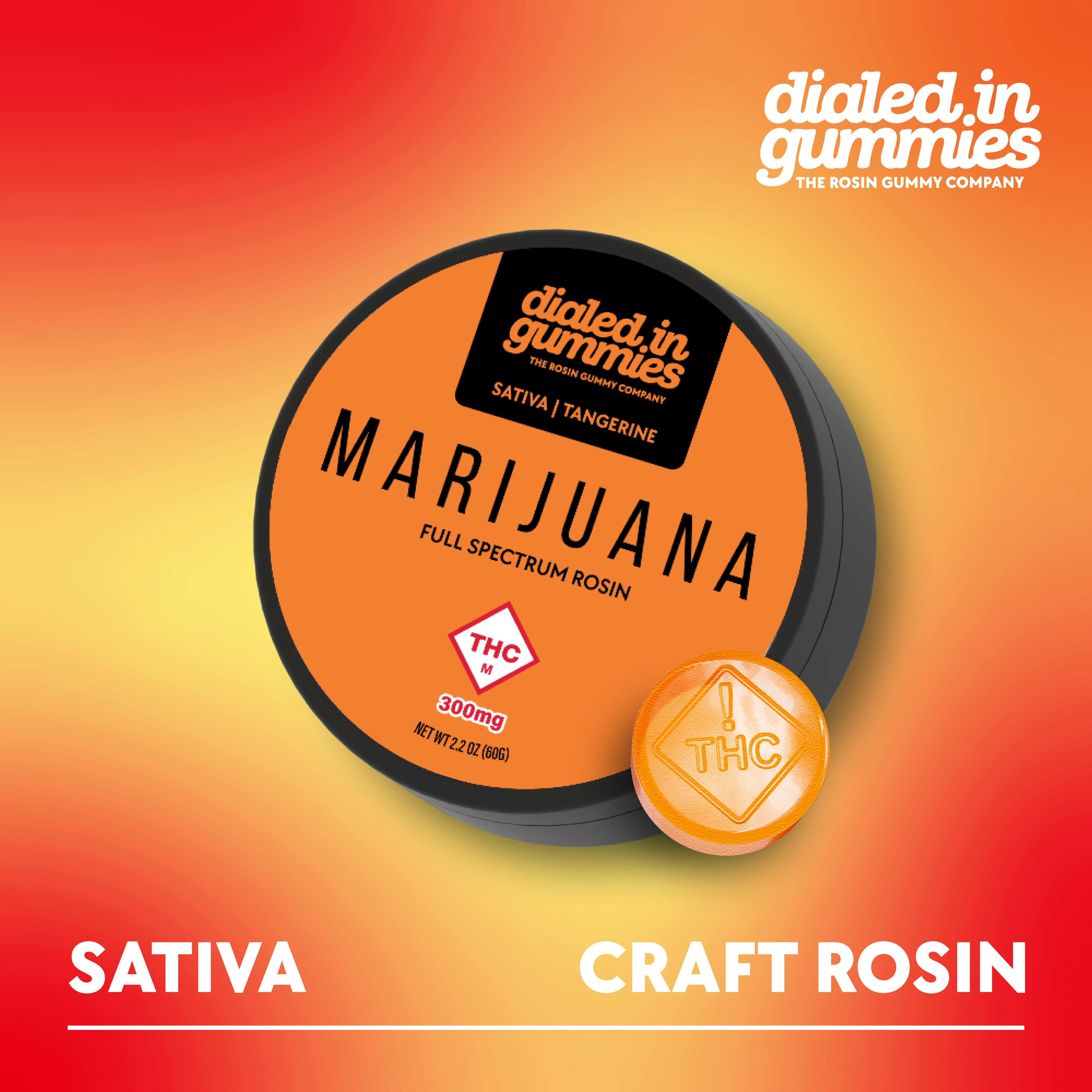 High Dose Tangerine (Sativa) Rosin Gummies 10pk