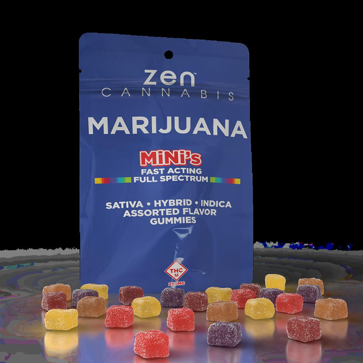 Mini's (Indica,Sativa,Hybrid) Assorted Gummies 25pk