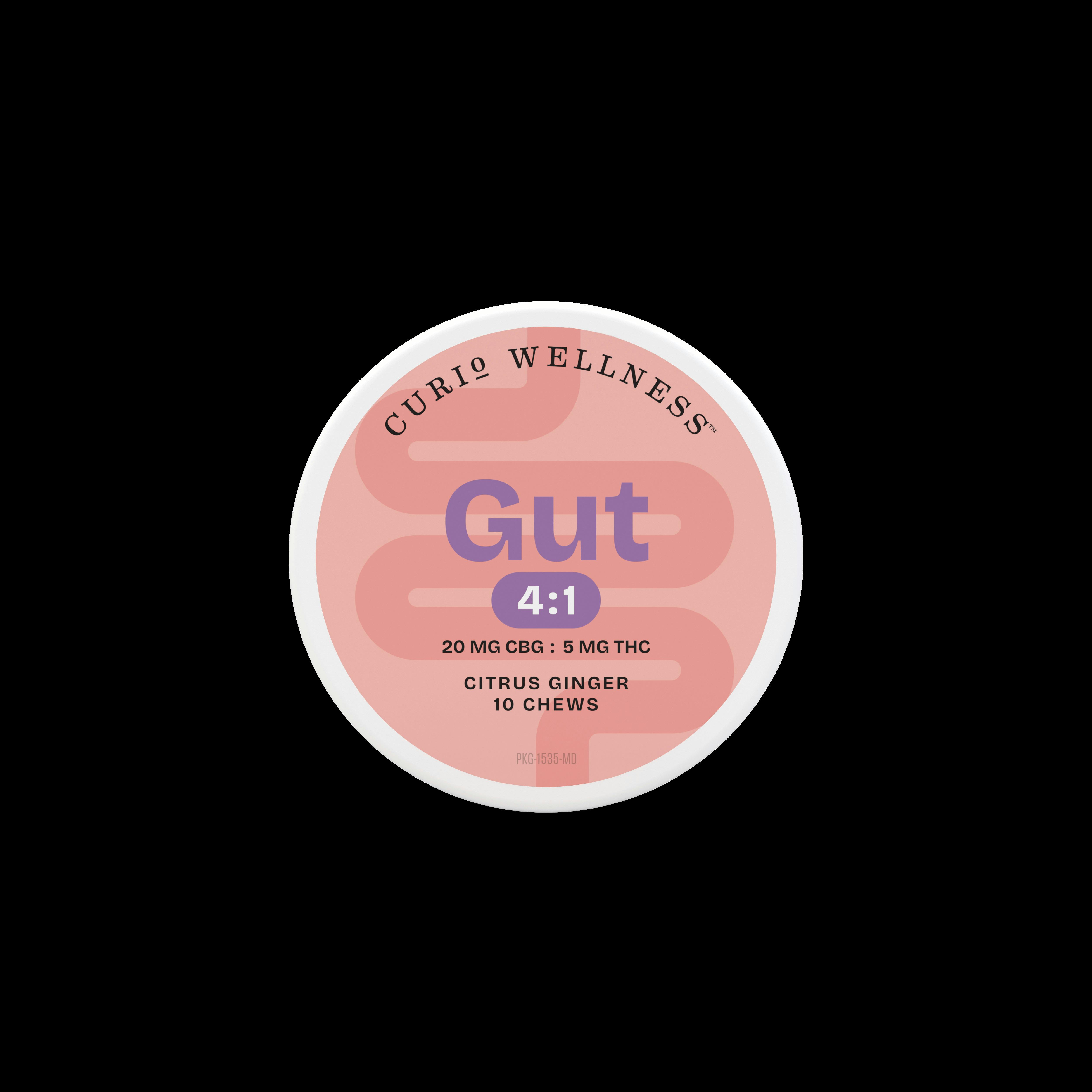 "Gut" Citrus Comfort Chews (Hybrid) 4:1 CBG:THC 10pk
